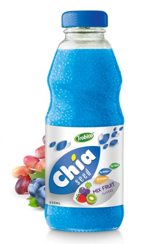 250ml Chia Seed Mix Fruit Flavour Glass bottle